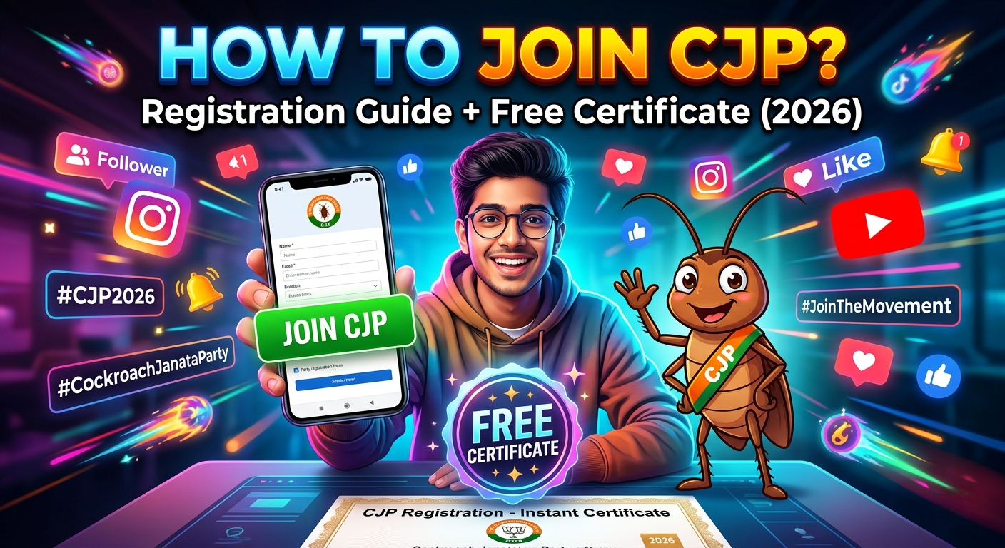 How Join Cockroach Janata Party